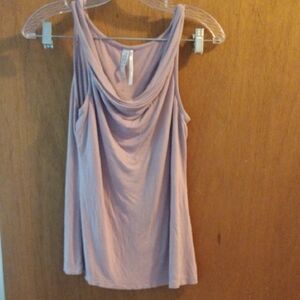 Kische Mauve Drape Neck Tank Top
